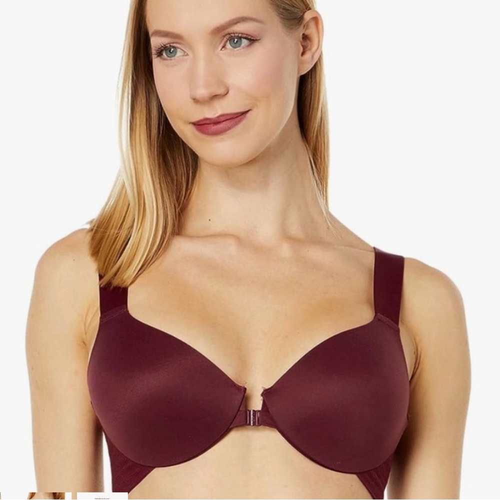NWT SPANX Bra-Llelujah! 34C Lightly Lined Full Coverage Bra Bordeaux Burgundy